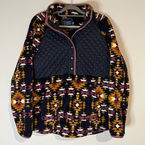 Simply Southern Quilted Aztec Sherpa Pullover Quarter Snap